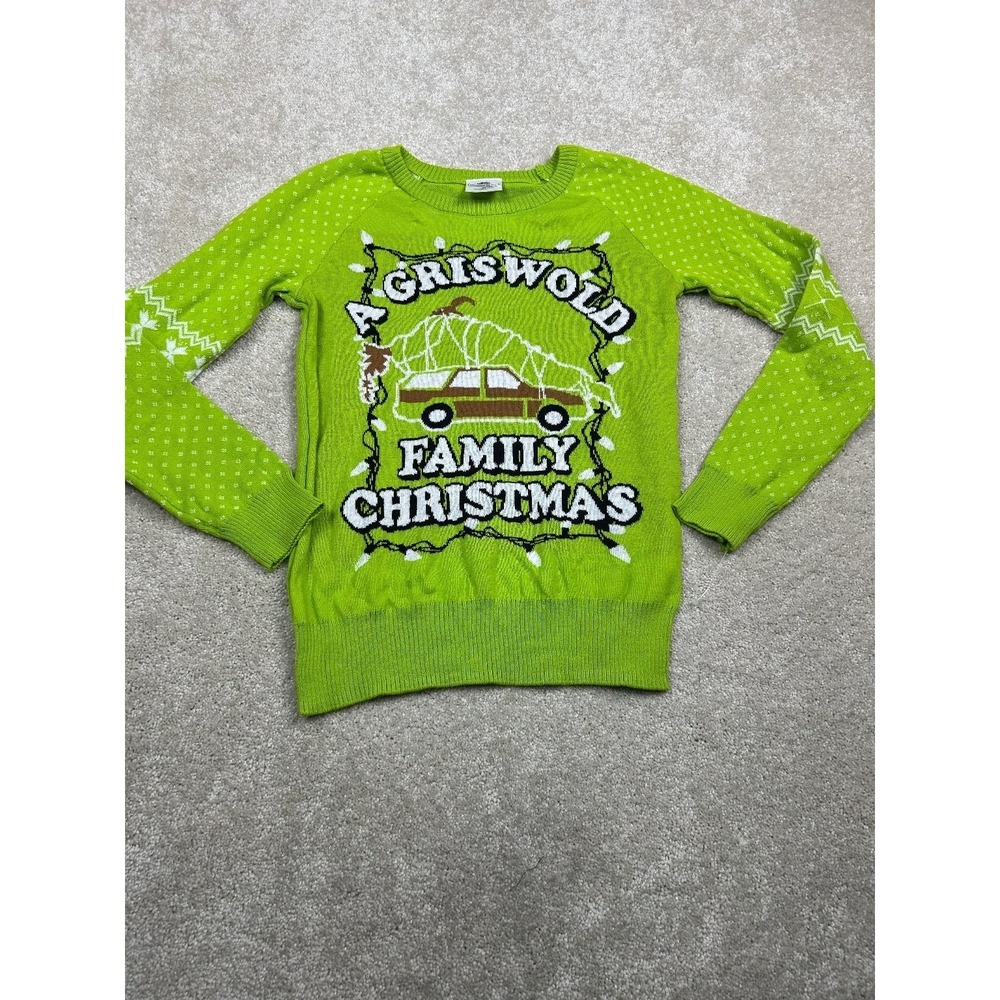 National Lampoon Griswold Christmas Sweater S Green Movie Graphic Holiday Party - Picture 3 of 13